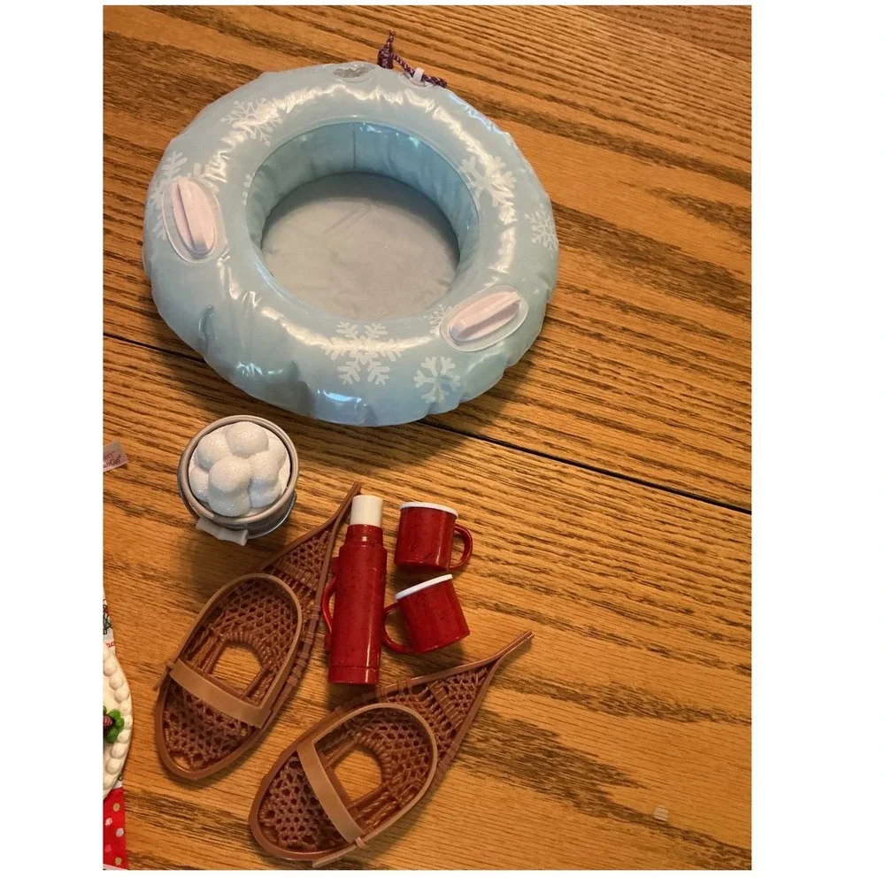 American Girl WellieWishers Camille Doll Holiday Elf Outfit Winter Accessory Lot